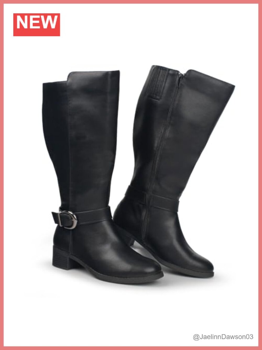 Extra Wide Calf Knee High Boots with Side Zipper - Women's Riding Boots